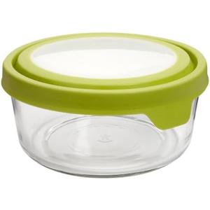 Anchor Hocking TrueSeal Glass Food Storage Container with Airtight Lid 7 Pieces, Green, Single Unit