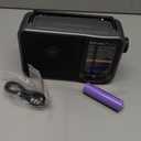 Portable AM/FM Transistor Radio with Loud Speaker, Battery or USB Powered - Compact Emergency Radio for Indoor, Outdoor, Travel & Storms (Model BJL-671)