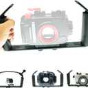 Underwater Handle Tray Bracket Aluminum Alloy Dual Handheld Video Light Stabilizer Tray for Camera housingHandle Grip for gopro Set up Works for Hero 10,Action Camera