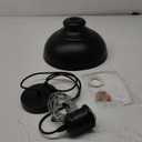 Pendant Lights, Farmhouse Pendant Lamp with Metal Shade (White Inside), Matte Black Industrial Pendant Lighting for Kitchen Island, Dining Room, Bedroom, Hallway (Pack of 1 Pendant)