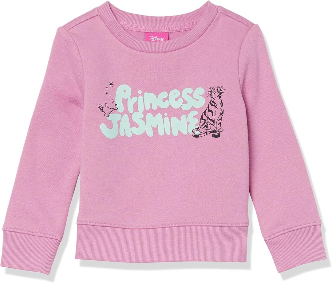 Amazon Essentials Disney | Marvel | Star Wars | Princess Girls and Toddlers' Fleece Pullover Crew Sweatshirt (XS)