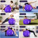 AWSUM Gymnastics Roller Barrel Tumbling Equipment Back Handspring Trainer,  (L)47.3"x(Diam)35.4"-No pump Purple