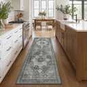 GENIMO 2'6"x10' Washable Runner Rug Non Slip for Hallway, Charcoal Gray