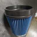 MUGE RACING 6" 152 mm High Flow Inlet Air Filter, Air Intake Cone Filter Replacement Performance Washable Clamp-On Dry, 6'' Tall(Blue)