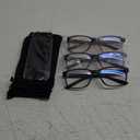 JJWELL 3 Pack Reading Glasses for Men Blue Light Blocking with Spring Hinge, Anti Eyestrain/ Dryness/ UV Large Wide Square Readers for Men, Two Tone Computer Reader Glasses Eyeglass(1.25 Strength)