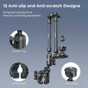 SMALLRIG 22" Magic Arm Clamp, Overhead Phone Mount Holder Stand, Flexible Desk Camera Mount, Articulating Friction Boom Arm, for POV Shot, Filming, Light, Webcam, Action Camera