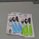 Munchkin Splash Toddler Fork, Knife and Spoon Utensil Set, 6 Pack, Blue/Green