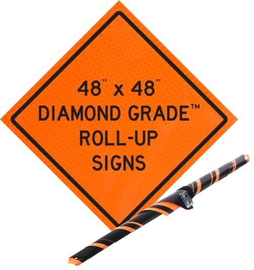 Roll-Up Sign Overlay-Diamond Grade-Arrow