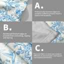 Chinoiserie Flowers Hand Towels Set of 2, Blue Birds Floral Porcelain Decorative Bathroom Towel 28x14 Inch, Soft Absorbent Microfiber Wash Cloth for Kitchen Gym Hotel Home Decor