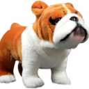 FRANKIEZHOU Lifelike Bulldog Plush-11.8" Bulldog Stuffed Animal,Soft Dog Stuffed Animals for Girls and Boys,Kid's Plush Toy,Hugging Plush