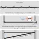 ALLZONE Adjustable Tension Curtain Rod, 42 to 78 Inches, Spring Loaded Curtain Rods No Drilling, Renter Friendly Tension Rod for Windows, Shower, Closet, No Drill, Non-Slip, Black