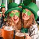 163Pcs St. Patrick's Day Accessories Party Favor Set, Tattoo Stickers, Necklaces, Bracelets, Shamrock Glasses, lucky Coins for Irish Party Supplies