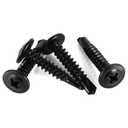 2 x Mellewell #8 x 1 Wafer Head Self Drilling Screws, Self Tapping Screws Sheet Metal Screws, Black Finish Stainless Steel, Pack of 100