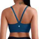 RUNNING GIRL Sports Bras for Women,Light Impact Molded Cup Strap Sports Bra with Sewn in Pads,Best for A-C Cup (Medium)