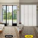 UNISHADES Panel Track Blinds, Vertical Blinds for Sliding Glass Doors, Extendable Track from 45 3/4" to 82 5/8" W, Cuttable Panel Curtains up to 96 inches high, Light Filtering - Linen