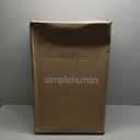 simplehuman 50 Liter / 13 Gallon Semi-Round Kitchen Step Trash Can with Secure Slide Lock, Mocha Plastic