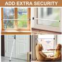 Sliding Glass Door Security Bar, Patio Door Barricade Security Bar, Apartment BarSliding Door Security Bar, Door Jammer, White, 1 Pack