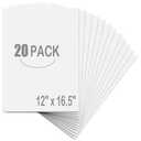 20 Pack White Foam Board 12" x 16.5", 3/16" Thickness Foam Core Baking Board for Projects, A3 Polystyrene Mat Board Poster Foam Board Sheets for Art Crafts, Presentation, Wedding, School Projects