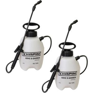 Chapin 16109 Pump Sprayer, 1Gallon, Lawn & Garden, Translucent Poly Tank, Adjustable Cone Nozzle, Ergonomic Handle & inTank Filter for Herbicides, Pesticides, Fertilizers & Cleaning Tasks, 2 Pack