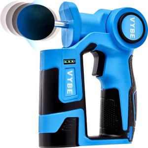 VYBE Percussion Massage Gun - V2-6 Speed Percussion Massager Guns w/ 3 Attachments for Deep Tissue Muscle Therapy - Electric, Handheld, Cordless, Adjustable Arm