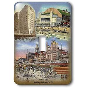 3dRose lsp_47335_1 Buildings Of Atlantic City, Vintage Single Toggle Switch