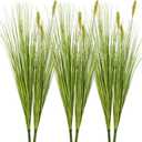 Melorca&Guilla Artificial Plants 6PCS 27 Fake Tall Onion Grass Faux Plant,Artificial Grass Greenery Shrubs Bushes for Garden Porch Window Box Shop Office Home Décor