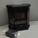 Electric Fireplace Heater 22 in Freestanding Fireplace Stove Infrared Fireplace RealSmart with 3D Flame Effect Remote Control, Timer, Overheating Protection Heater for Indoor Use Black