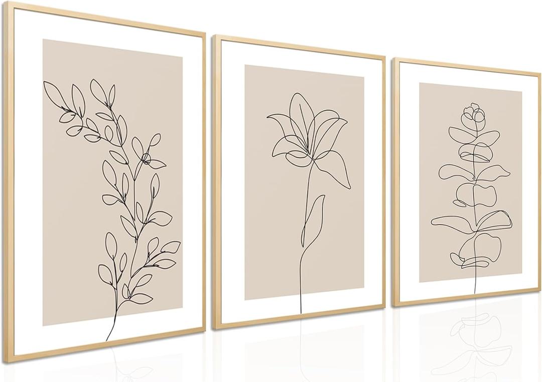 Neutral Botanical Poster Wall Art Set of 3 Flower Minimalist Abstract Botanical Painting Prints Beige Leaf Plant Wall Decor Boho Floral Canvas Line Artwork for Bathroom Bedroom,Living Room 16x24 In Neutral Botanical Poster Wall Art Set of 3 Flower Minimalist Abstract Botanical Painting Prints Beige Leaf Plant Wall Decor Boho Floral Canvas Line Artwork for Bathroom Bedroom,Living Room 16x24 In