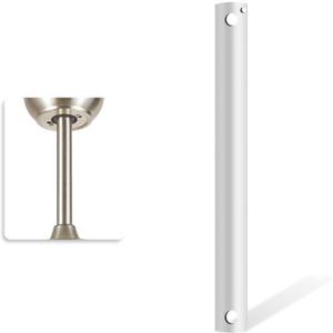 24 inch Ceiling Fan Downrod with Extension Cord, 2-Foot White Ceiling Fan Extension Rod, 1-inch OD, Ceiling fan Downrod for Various Fans (White, Not Threaded)