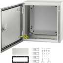 VEVOR NEMA Steel Enclosure, 12" x 12" x 6" NEMA 4X Steel Electrical Box,IP66 Waterproof & Dustproof,Outdoor/Indoor Electrical Junction Box,with Mounting Plate
