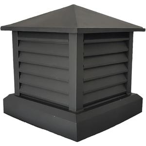 Chimney Cap12x12 in Square Fireplace Chimney Cover Aluminum Alloy Villa Cowl Top Drain Roof Vent Louver Cap Protection from Birds Debris Rain for Outside Flue Cover