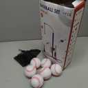 3-in-1 Baseball Set for Kids 3-5 - Tee Ball Stand, Hanging Tee, Ball Launcher and 6 Softballs - Adjustable Height, Indoor/Outdoor Sport Gifts for Boys Girls, Blue