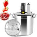 Automatic Food Mixer 25L/6.6 Gal Sauce Stirrer Frying Machine Electric Mixer Machine Commercial Pot Seasoning Bottom Soup Sauce Stirrer for for Making Jam, Sauce (110V)
