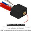 2PCS V5 J-Head Print Head Hotend with 2PCS 0.4mm Hardened Steel Nozzles and 2PCS Silicone Socks for Anycbic Kobra 2/Kobra 2 Plus/Kobra 2 Max/Kobra 2 Pro/Kobra 2 Neo High Speed 3D Printer