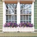 Artificial Flowers for Outdoors, 12 Bundles Multicolor Faux Silk Flower Spring Summer Decoration, Artificial Plants Fake Outdoor Flowers UV Resistant No Fade for Home Planter Porch Patio Yard Decor (Double Purple)