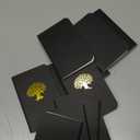 Outus 15 Pcs Mini Pocket Notebook 2.5" x 4" Small Journal Kraft Paper Notepads Bulk Softcover Pocket Notepad Memo Diary Subject Notebooks for Traveler Worker (Black,Tree of Life Style)