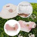 2 x Generic 6.7 in Doll Clothes Compatible, Plush Clothes Set, Cute Outfit Suitable, Doll not Included (Pink)