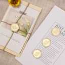 50 Pcs Ivory White Rose Style Wax Seal Stickers, Self Adhesive Wax Seal for Wedding Invitation, Easy Use Good Adhesion, Ivory White Rose Envelope Stickers Perfect for Invitation