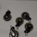 5Pcs 4 Inch M8x17mm PU Caster Wheels - Silent & Smooth Gliding Furniture Casters