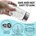 Borosilicate Glass Juice Water Bottles 2 Pack 10 OZ,Wide Mouth Glass Water Bottles with Lids and Sleeve,for Juicing, Smoothies, Milk, Protein, Reusable, Leak Proof, Shaker bottle