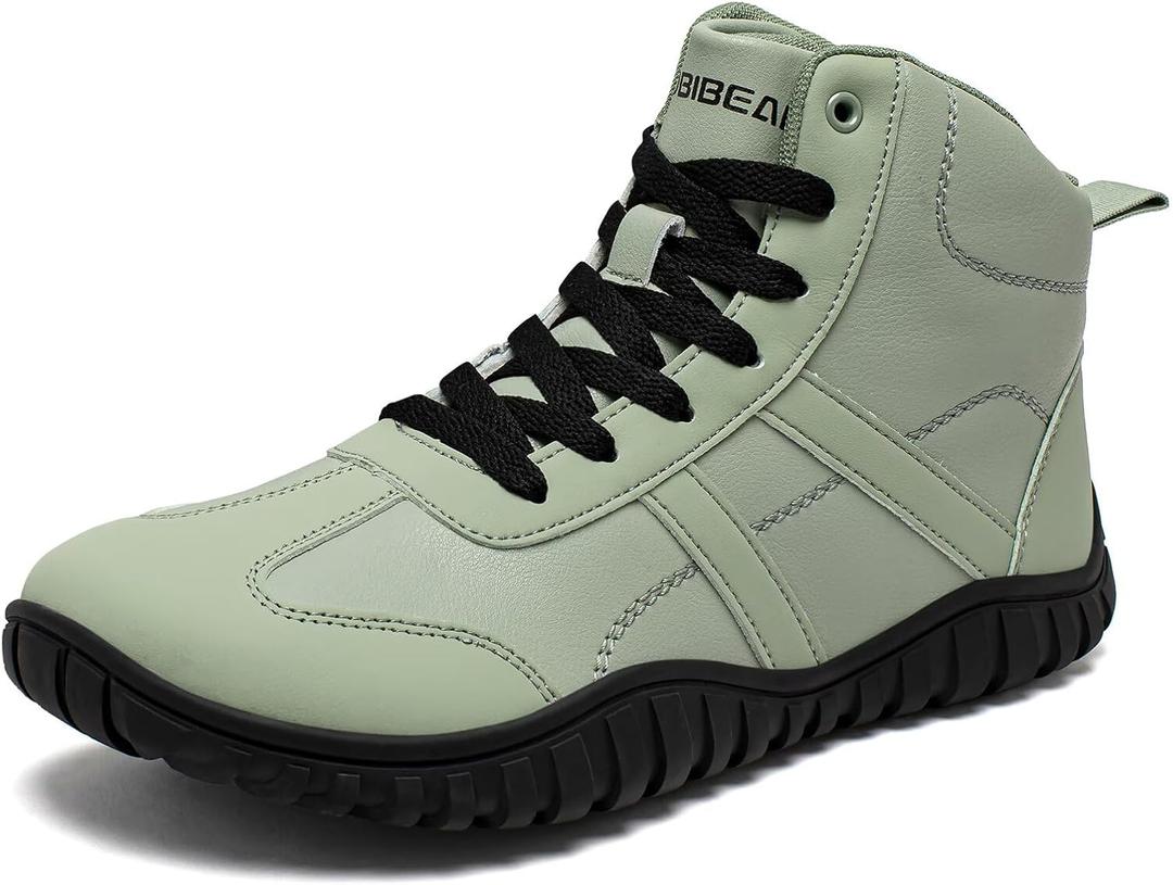 HOBIBEAR Unisex Wide Barefoot Boots for Mens Womens Hiking Outdoor Walking Shoes(Green, Women11/ Men10)