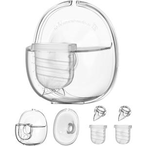 Wearable Breast Pump Replacement Parts Compatible with Lansinoh Discreet Duo Nuliie S32 Wearable Breast Pump, Include Duckbill Valve, Silicone Diaphragm, 27mm Flange, Milk Collector Cup