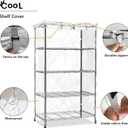 okcool Waterproof Shelf Cover,All Clear Wire Shelf Cover with Zipper,Transparent PVC Clearly Visible.(Fits 36" Wx18 Dx72 H Shelves)