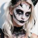 2 x Halloween Makeup Kit for Clown, Black White Face Paint Set for Classic joker Skeleton Looks with Red Eyeshadow Stick, Water-Based Body Paint Set for Cosplay SFX Makeup, Stage shows, Parties