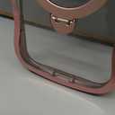 3 in 1 for iPhone 17 Pro Max Case with 360 Spin Magnetic Stand, 1X DIY Glitter Cardstock +1X Screen Protector, [Fit for Magsafe]Cute Wavy Trendy Glossy Clear Phone Cover for Women Girls 6.9", Pink