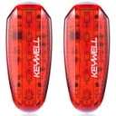 USB C Rechargeable LED Safety Lights (2 Pack) - Clip on Strobe Running Lights for Runners, Joggers,Walkers,Kids,Dogs,Bike Tail Lights - High Visibility Accessories for Reflective Gear (Red)