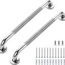 Grab Bars for Shower, 2 Pack 18-Inch Anti Slip Shower Handles for Elderly, Safety Shower Grab Bar, Stainless Steel Handicap Grab Bars for Bathroom (Polished Nickel 1" Diameter)