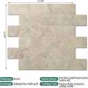 2026 New Upgrade Peel and Stick Backsplash Tile, Peel and Stick 11.34" X 11.57" Wall Tile for Kitchen, Bathroom, Fireplace, Laundry (Beige Ecru, 10 Packs)