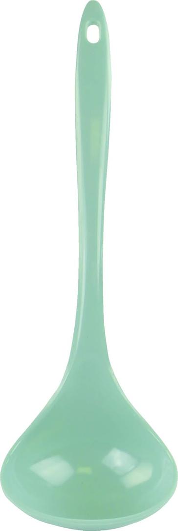2 x Reston Lloyd Melamine Soup Ladle Kitchen Utensil, Premium Quality Utensil with Heat Resistant Ergonomic Handle, Durable BPA-Free Plastic, 10.5 inch long, One Piece, Seafoam