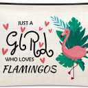 6 x Sazuwu Flamingos Themed Gifts for Girls Cosmetic Bag Pink Flamingo Print Makeup Pouch for Women Girls Cute Travel Toiletry Bag Makeup Organizer for Cosmetics Accessories